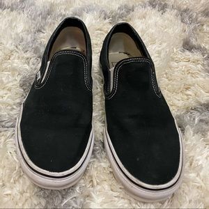 Black slip- on Vans